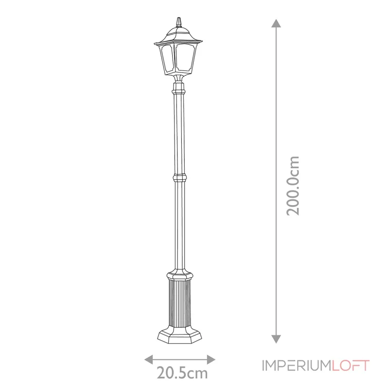 Фонарный столб Elstead Lighting Chapel CP6-BLACK