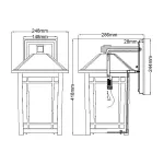 Настенный фонарь Quoizel Cedar point QZ-CEDAR-POINT-L-BK
