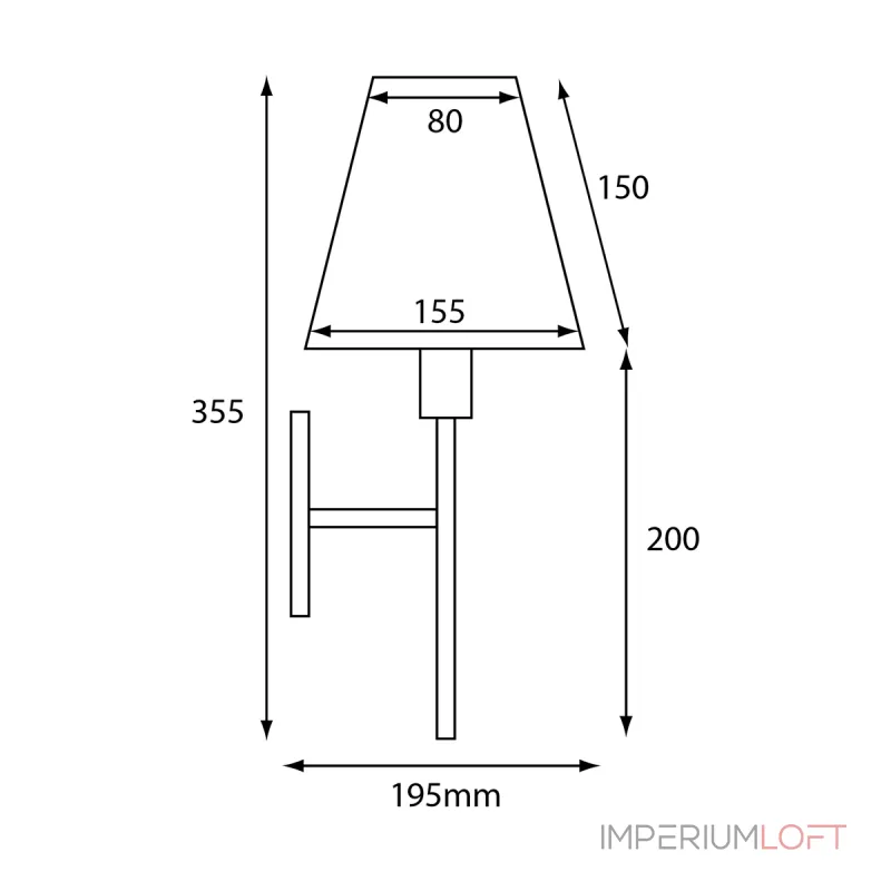 Бра Elstead Lighting Lucerne LUCERNE-1LT