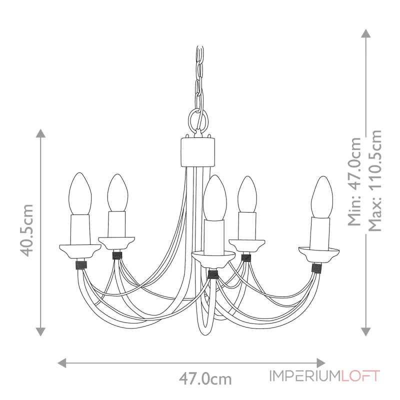 Люстра Elstead Lighting Carisbrooke CB5-BLACK