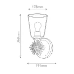 Бра Elstead Lighting Staring STARING-1WB-DG-CLEAR