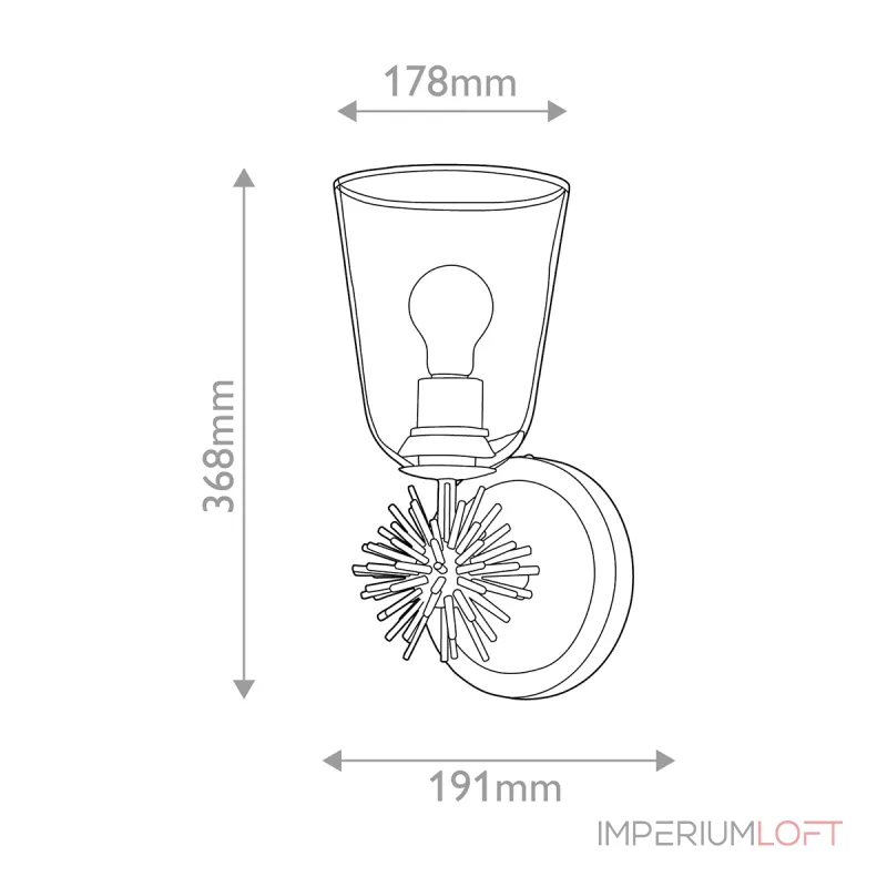 Бра Elstead Lighting Staring STARING-1WB-DG-CLEAR Бра Elstead Lighting Staring STARING-1WB-DG-CLEAR