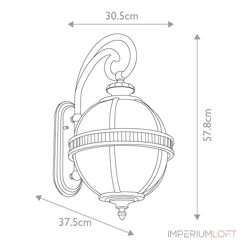 Настенный фонарь Kichler Halleron KL-HALLERON-2M-BU