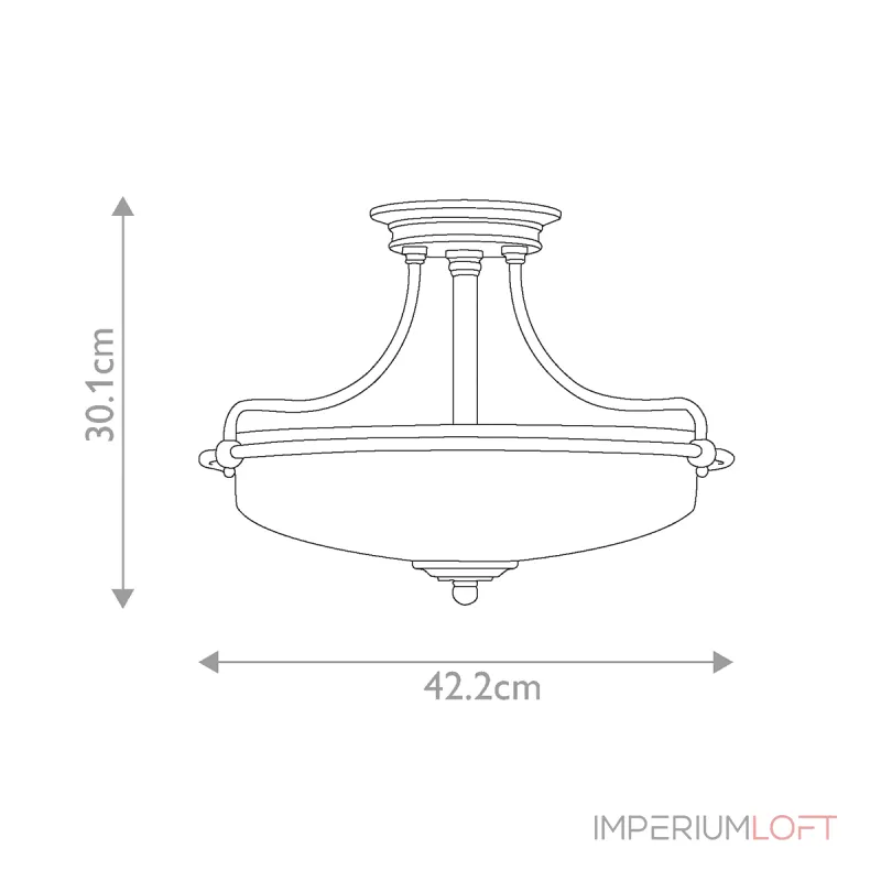 Потолочный светильник Quoizel Griffin QZ-GRIFFIN-SFS-AN