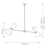 Люстра Kichler Phix KL-PHIX-2-LINEAR-CBB