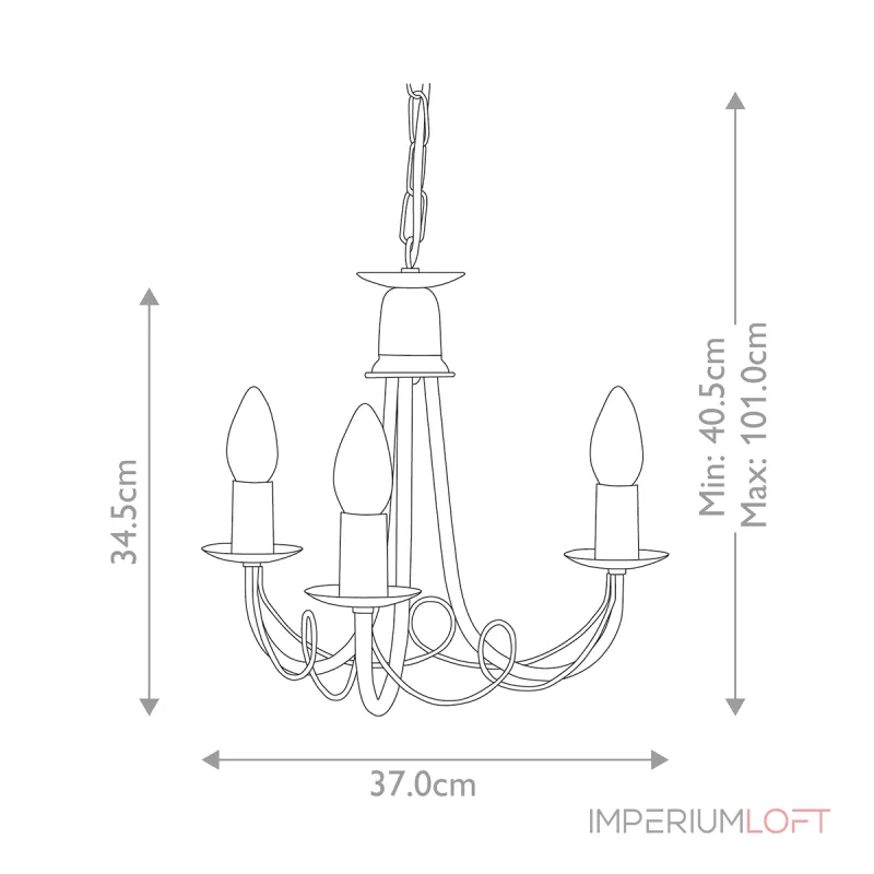 Люстра Elstead Lighting Minster MN3-BLACK
