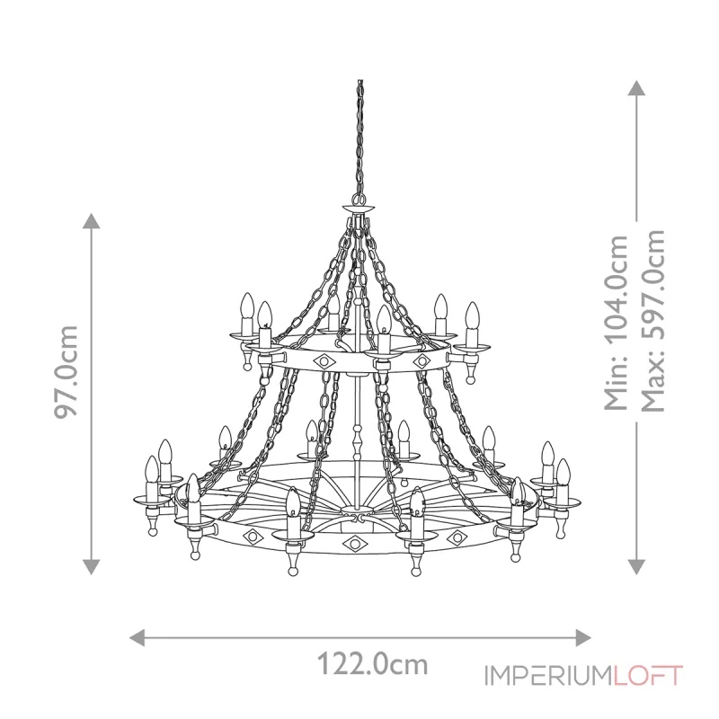 Люстра Elstead Lighting Warwick WR18-GRAPHITE