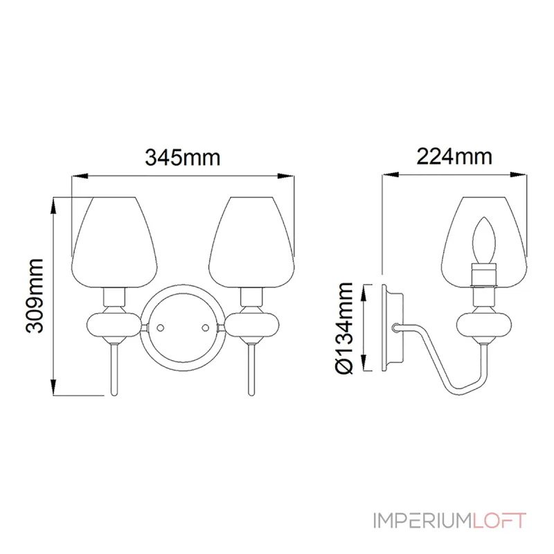 Бра Elstead Lighting Armand DL-ARMAND2-AB Бра Elstead Lighting Armand DL-ARMAND2-AB