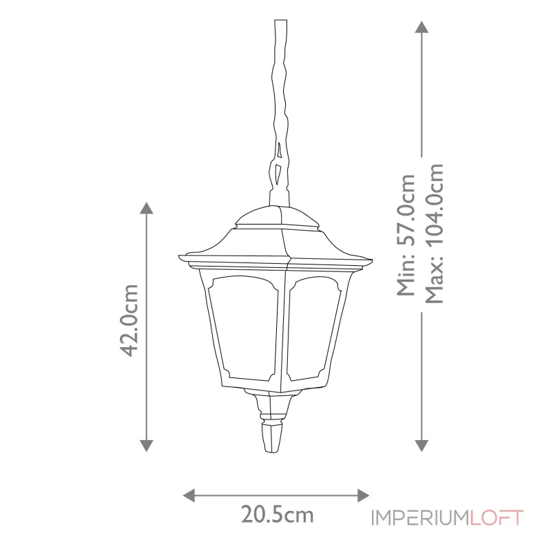 Подвесной фонарь Elstead Lighting Chapel CP9-BLACK