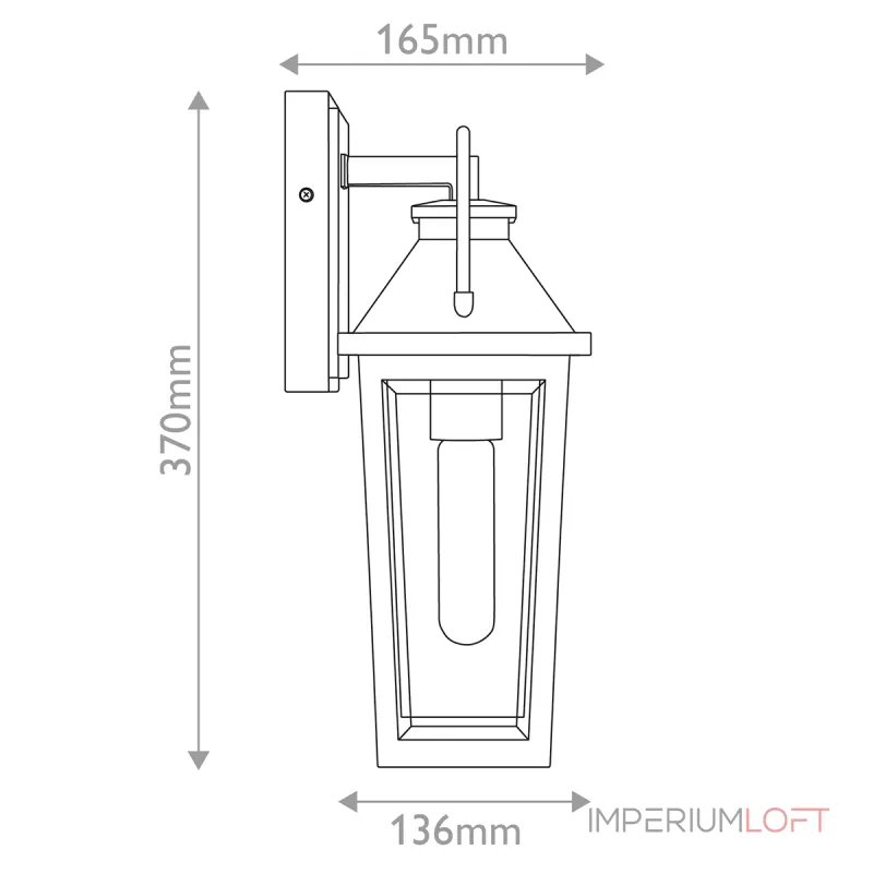 Настенный фонарь Quoizel Buckley QZ-BUCKLEY-S-MBK