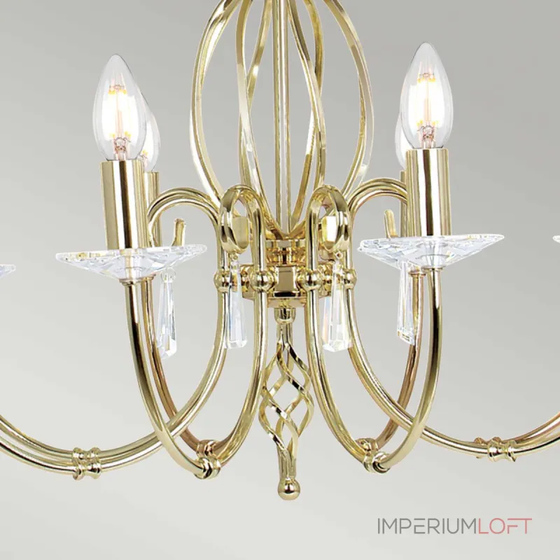 Люстра Elstead Lighting Aegean AG8-POL-BRASS Люстра Elstead Lighting Aegean AG8-POL-BRASS