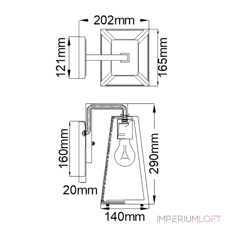 Настенный фонарь Kichler Delison KL-DELISON-S-RZ