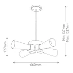 Потолочный светильник Elstead Lighting Kristy KRISTY-4P-DG-OPAL