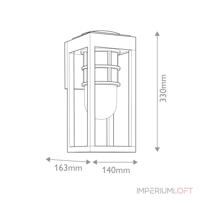 Настенный фонарь Kichler Hone KL-HONE-S-BKT
