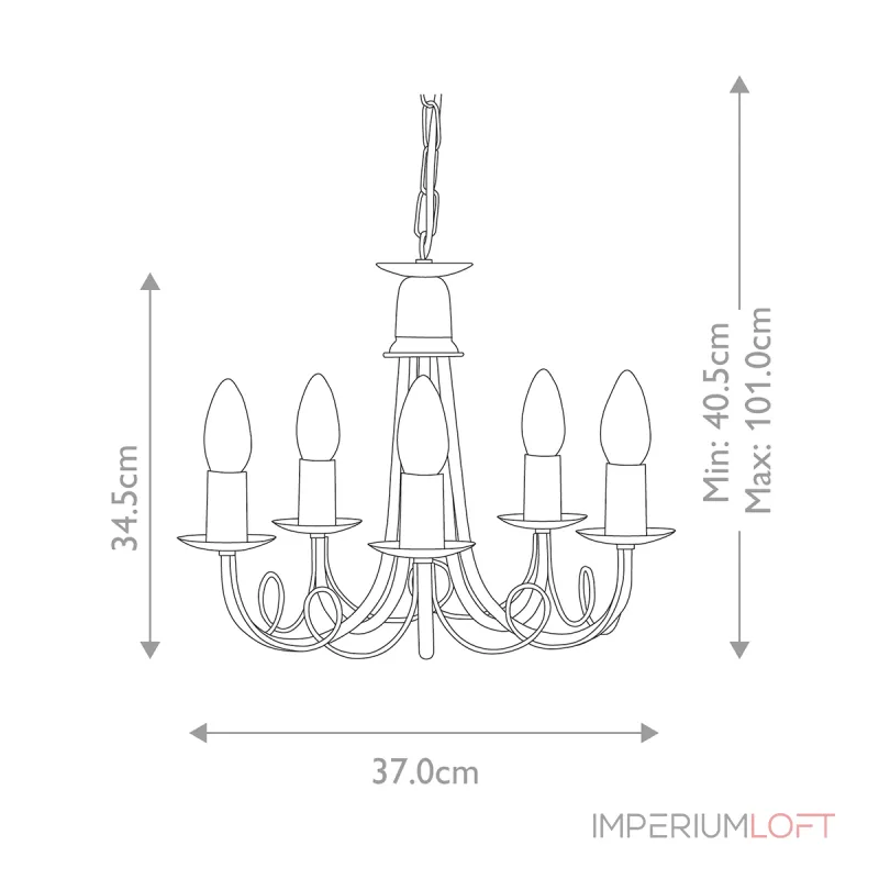Люстра Elstead Lighting Minster MN5-BLK-GOLD Люстра Elstead Lighting Minster MN5-BLK-GOLD