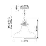 Подвесной светильник Quoizel Emery QZ-EMERY-P-M-WS