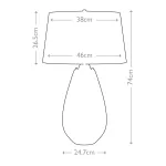 Настольная лампа Elstead Lighting Lena large LENA-TL-L-PLUM