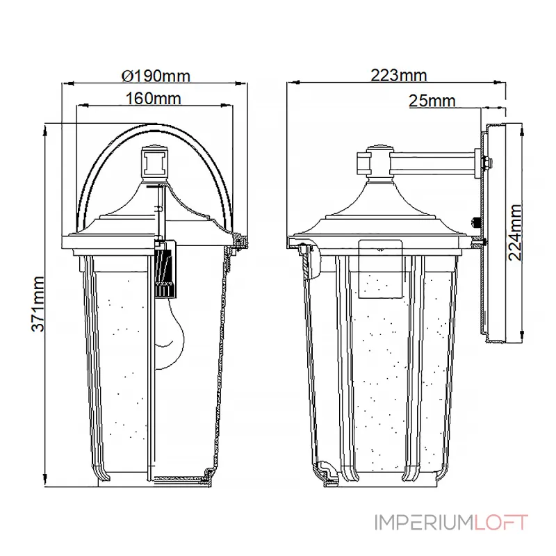 Настенный фонарь Kichler Fairfield QN-FAIRFIELD-L-OZ