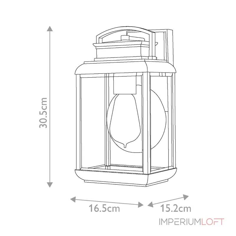 Настенный фонарь Quoizel Byron QZ-BYRON-S-GR Настенный фонарь Quoizel Byron QZ-BYRON-S-GR