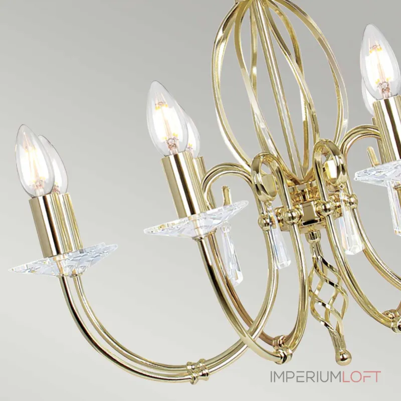 Люстра Elstead Lighting Aegean AG8-POL-BRASS Люстра Elstead Lighting Aegean AG8-POL-BRASS