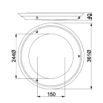 Потолочный светильник для ванной комнаты Elstead Lighting Welland WELLAND-F-PB