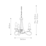 Люстра Elstead Lighting Olivia OV3-BLK-GOLD