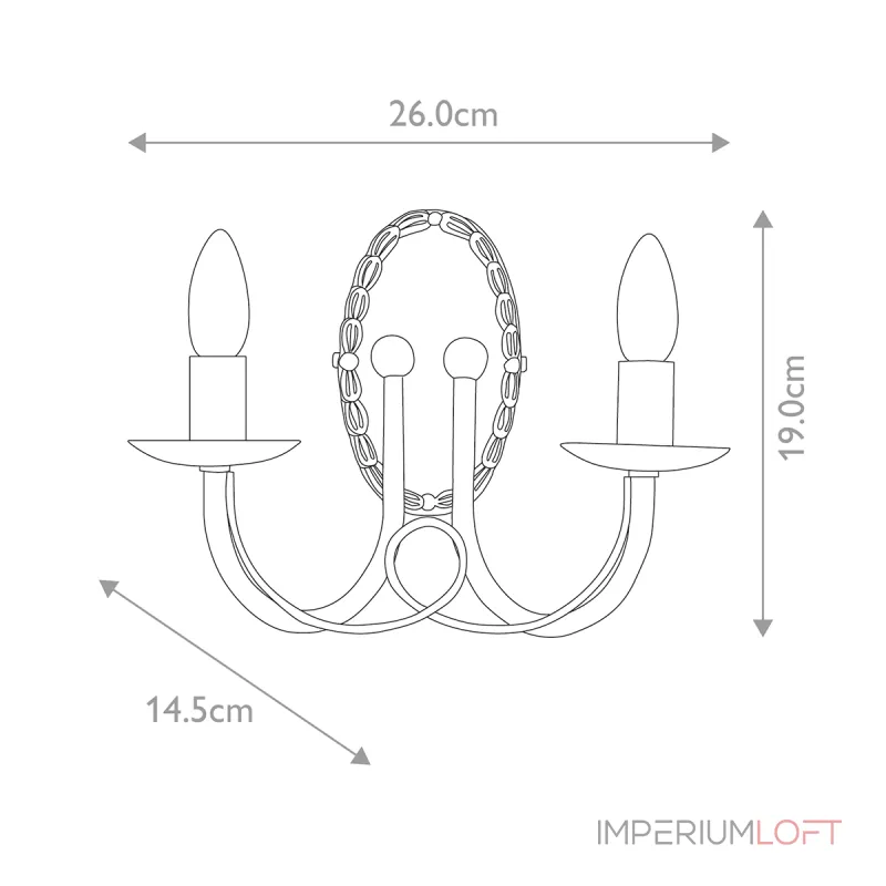 Бра Elstead Lighting Minster MN2-IV-GOLD