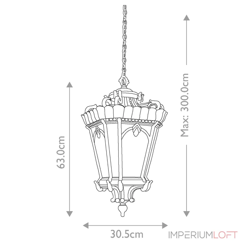 Подвесной фонарь Kichler Tournai KL-TOURNAI8-XL