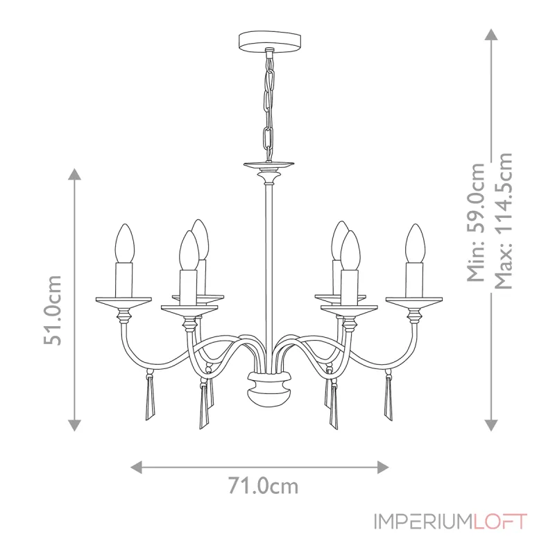 Люстра Elstead Lighting Finsbury park FP6-POL-NICKEL