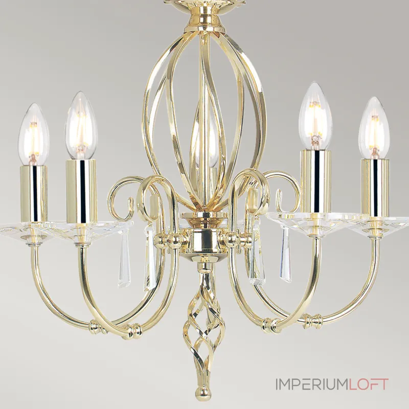 Люстра Elstead Lighting Aegean AG5-POL-BRASS Люстра Elstead Lighting Aegean AG5-POL-BRASS