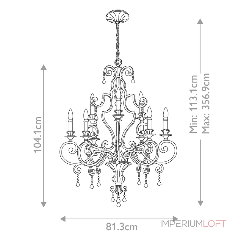 Люстра Quoizel Marquette QZ-MARQUETTE9 Люстра Quoizel Marquette QZ-MARQUETTE9