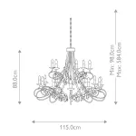 Люстра Elstead Lighting Christina CRT18-SIL-GOLD