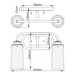 Бра для ванных комнат Kichler Braelyn QN-BRAELYN2-PC