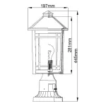 Фонарь-пьедестал Quoizel Cedar point QZ-CEDAR-POINT3-M-BK