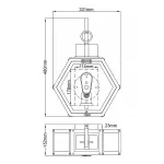 Настенный фонарь Quoizel Heath QN-HEATH-M-BU