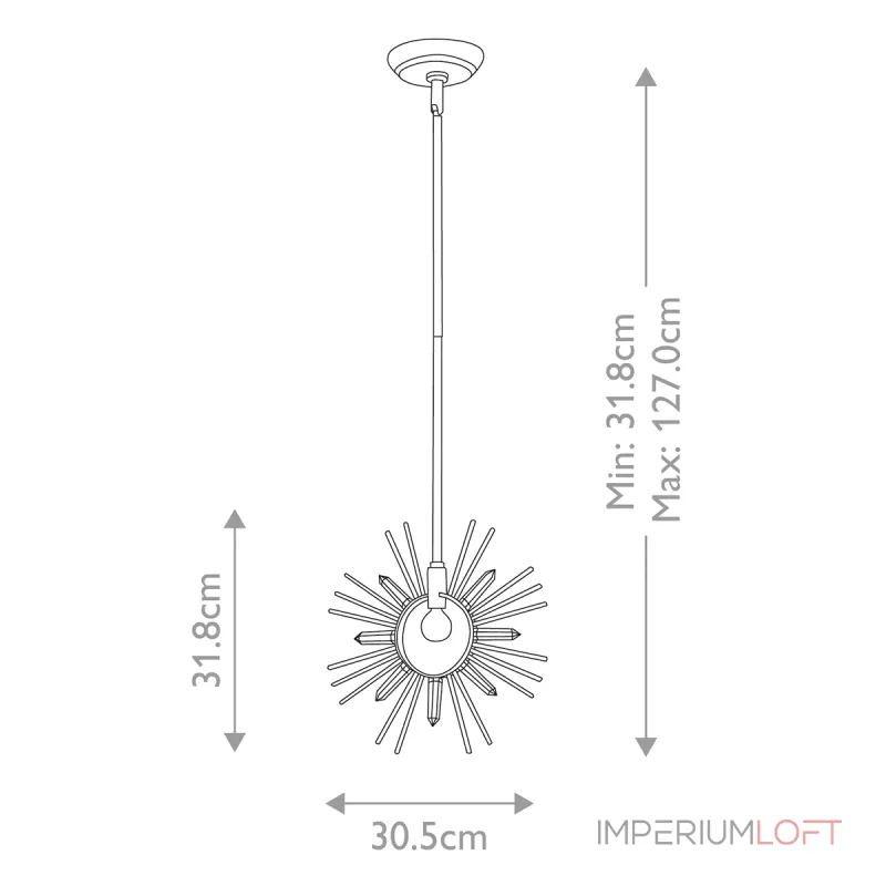 Подвесной светильник Elstead Lighting Sun king GN-SUN-KING-P-G
