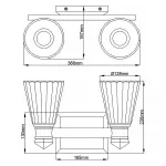 Бра для ванных комнат Kichler Kayva QN-KAYVA2-PN