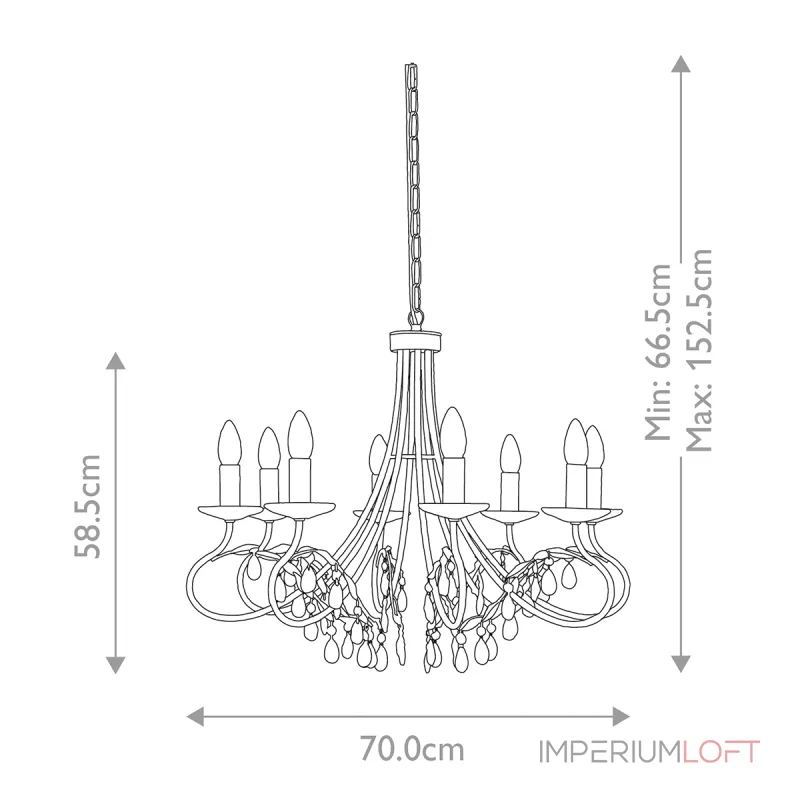 Люстра Elstead Lighting Christina CRT8-SILVER-GOLD