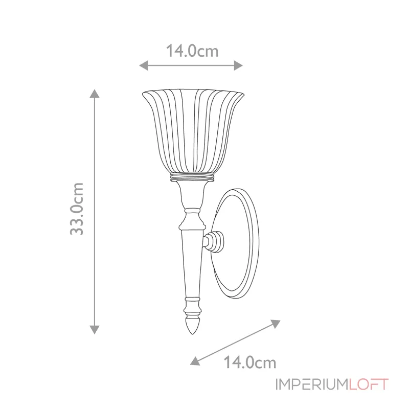 Бра для ванных комнат Elstead Lighting Dryden BATH-DRYDEN1-PC