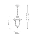 Подвесной фонарь Elstead Lighting Chicago CC8-S-BK