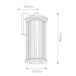 Настенный фонарь Kichler Barras KL-BARRAS2-M-BK
