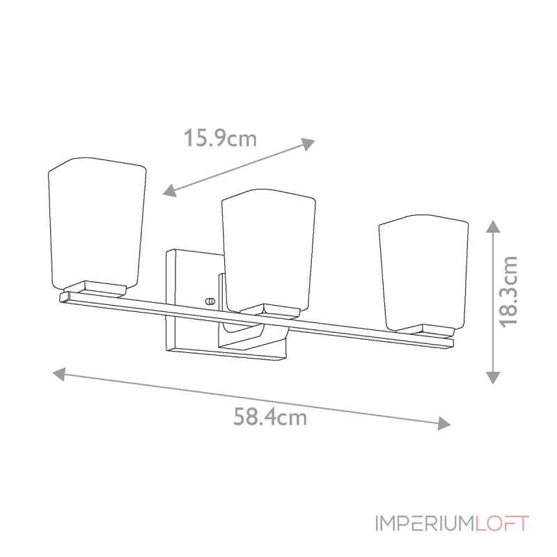 Бра для ванных комнат Kichler Roehm KL-ROEHM3-PC Бра для ванных комнат Kichler Roehm KL-ROEHM3-PC