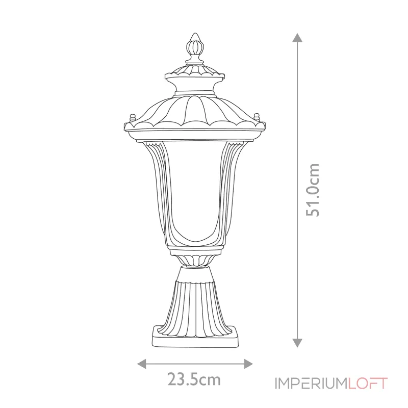 Фонарь-пьедестал Elstead Lighting Chicago CC3-S-BK Фонарь-пьедестал Elstead Lighting Chicago CC3-S-BK