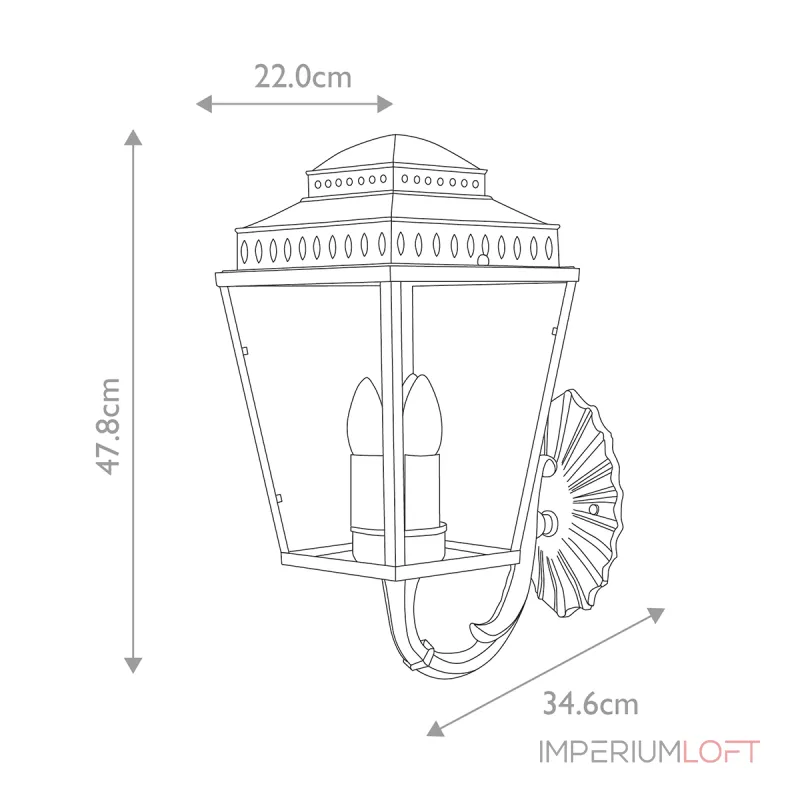 Настенный фонарь Elstead Lighting Mansion house MANSION-HOUSE-WB1-PN