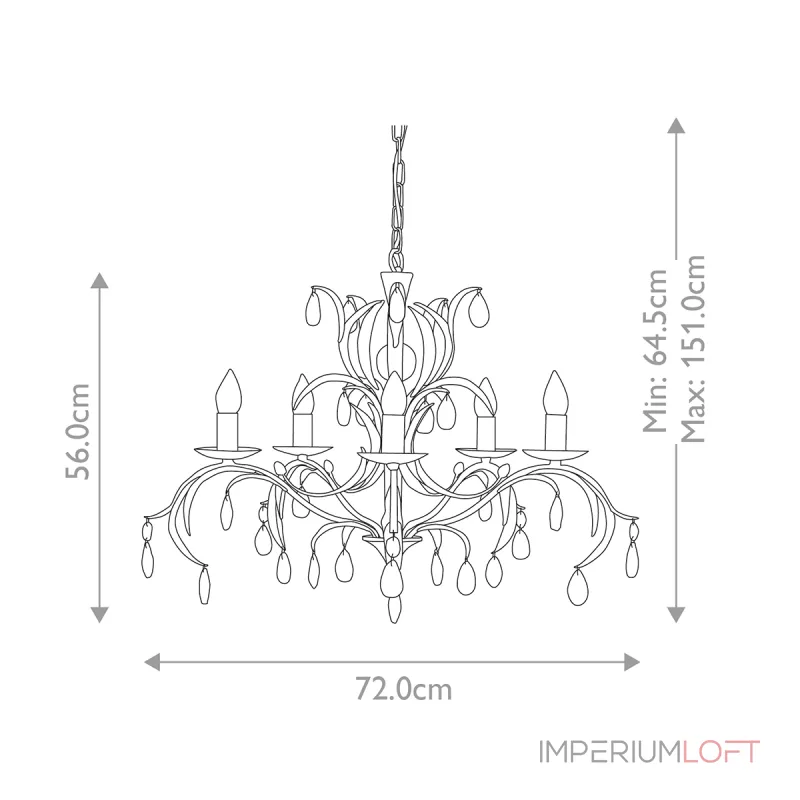 Люстра Elstead Lighting Lily LL5-ANT-BRZ Люстра Elstead Lighting Lily LL5-ANT-BRZ