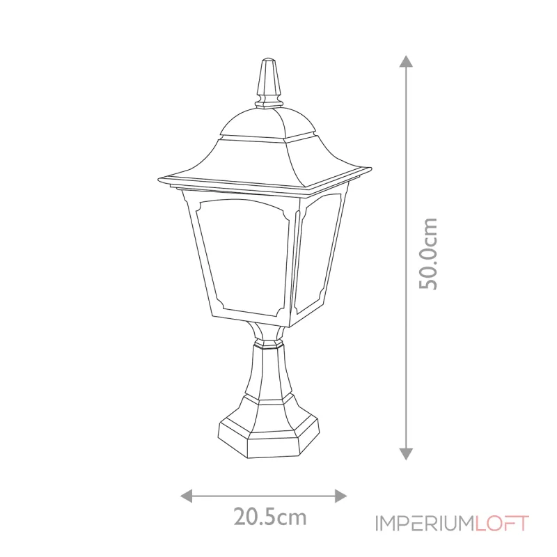 Фонарь-пьедестал Elstead Lighting Chapel CP4-BLACK