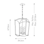 Подвесной светильник Feiss Thayer QN-THAYER-4P-ADB