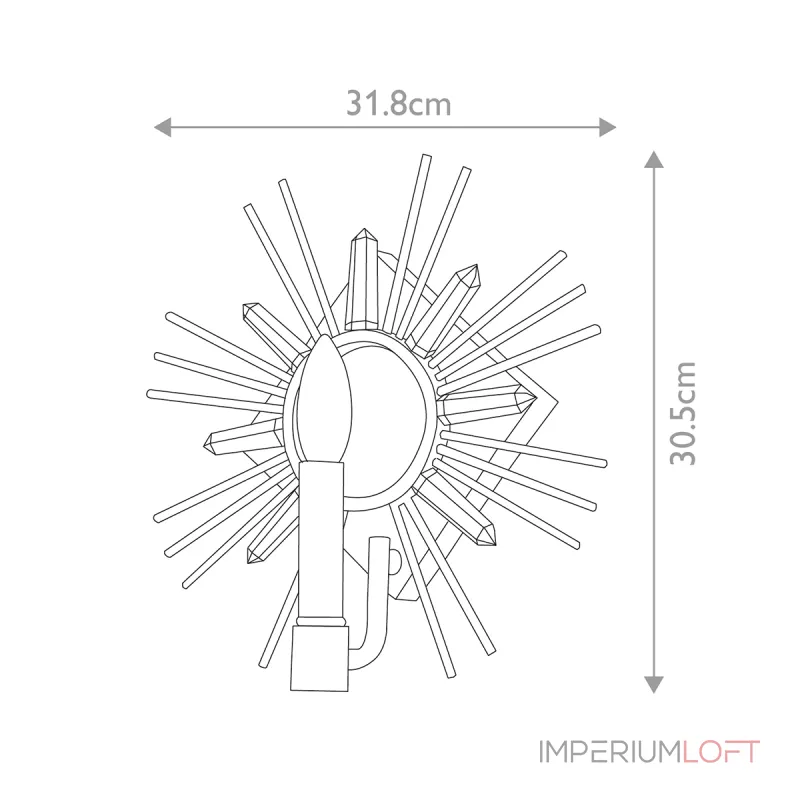 Бра Elstead Lighting Sun king GN-SUN-KING-1-G
