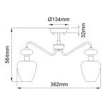 Потолочный светильник Elstead Lighting Armand DL-ARMAND-SF3-AB