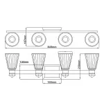 Бра для ванных комнат Kichler Kayva QN-KAYVA4-PN